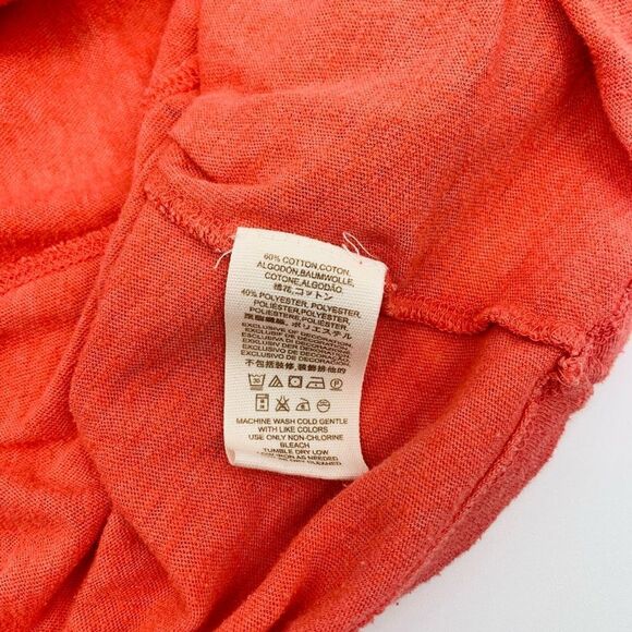 FREE PEOPLE Sz small MARCY EMBROIDERED SLEEVELESS TANK TOP IN RED ORANGE - Picture 5 of 7